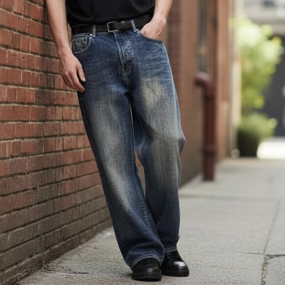 VINTAGE Y2K SOUTHPOLE Baggy Jeans Mens 36x30 36x28 Streetwear Hip Hop 90s Skater - Picture 1 of 16